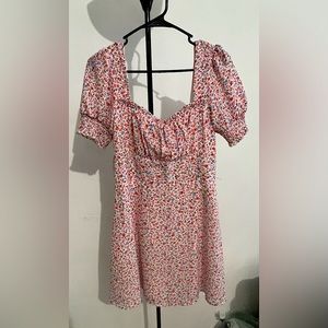 Floral dress with an a-line